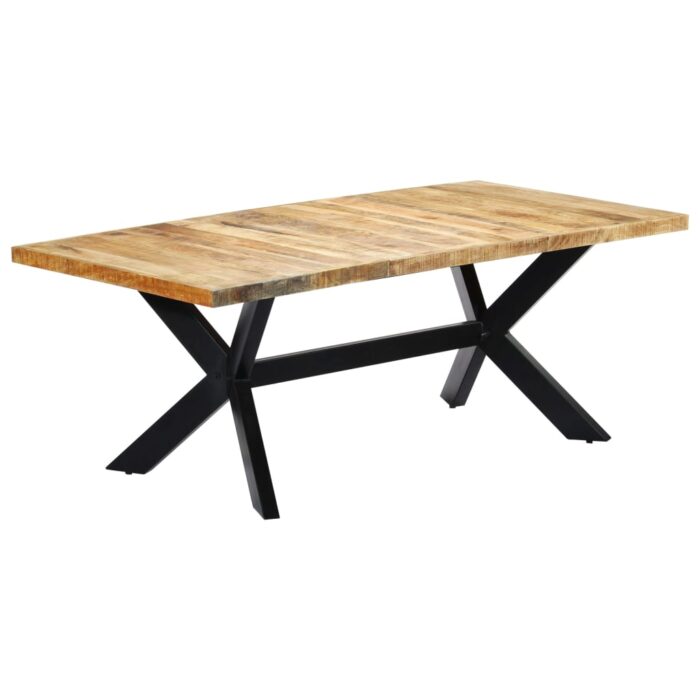 Table de salle à manger 200x100x75 cm Bois de manguier solide – Image 8