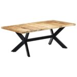 Table de salle à manger 200x100x75 cm Bois de manguier solide – Image 9