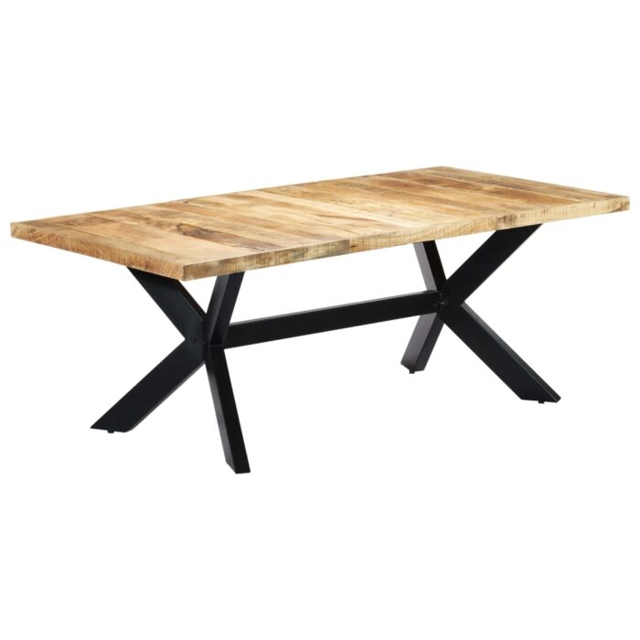 Table de salle à manger 200x100x75 cm Bois de manguier solide – Image 9