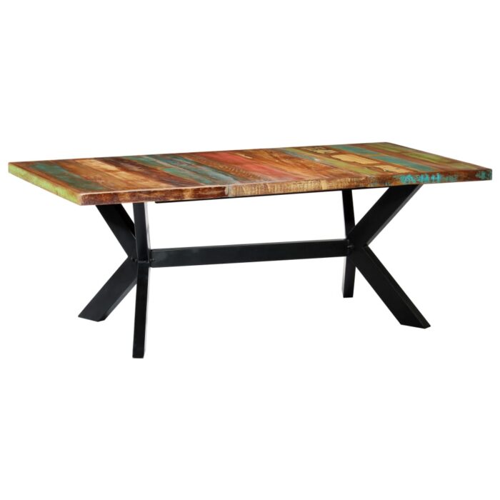 Table à manger 200x100x75 cm Bois de récupération solide – Image 1