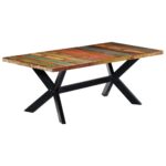 Table à manger 200x100x75 cm Bois de récupération solide – Image 6