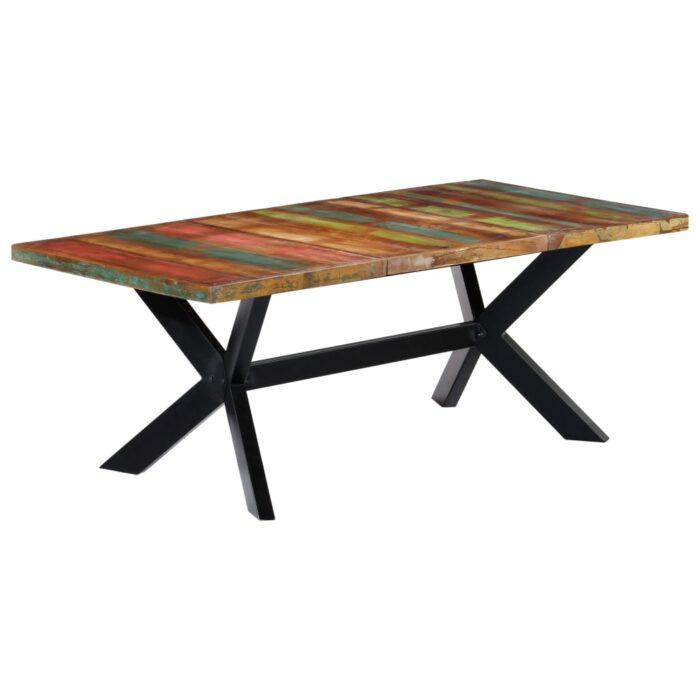 Table à manger 200x100x75 cm Bois de récupération solide – Image 7