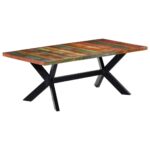 Table à manger 200x100x75 cm Bois de récupération solide – Image 8