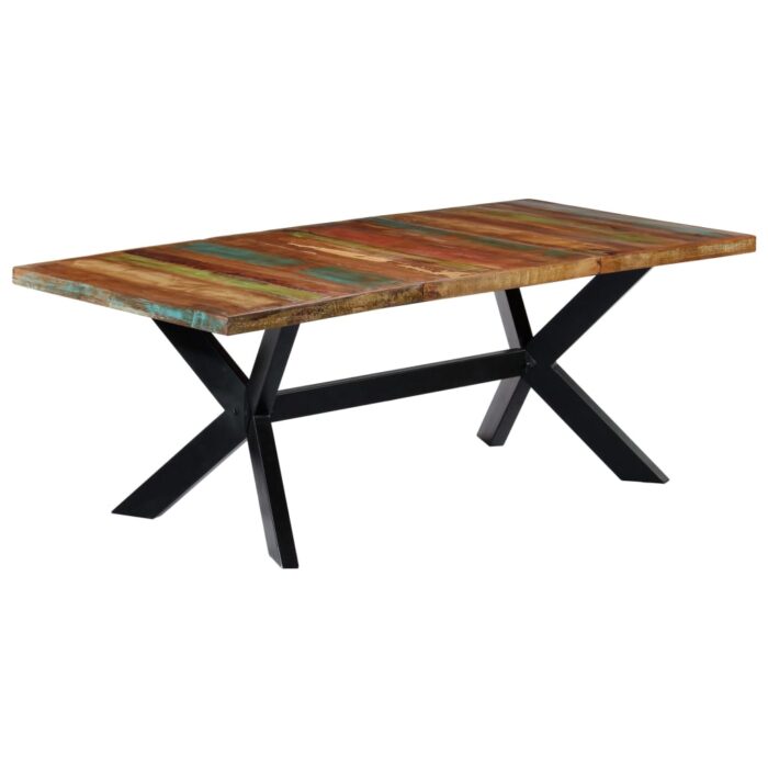 Table à manger 200x100x75 cm Bois de récupération solide – Image 9