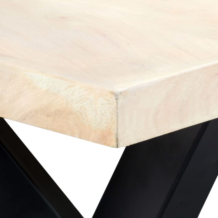 Table à dîner Blanc 180x90x75 cm Bois de manguier massif – Image 3