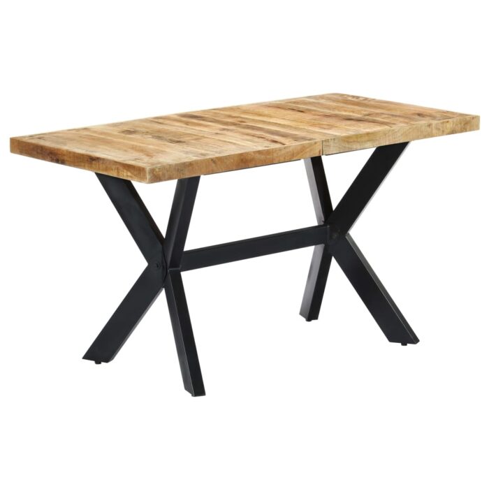 Table à manger 140x70x75 cm Bois de manguier massif brut – Image 9
