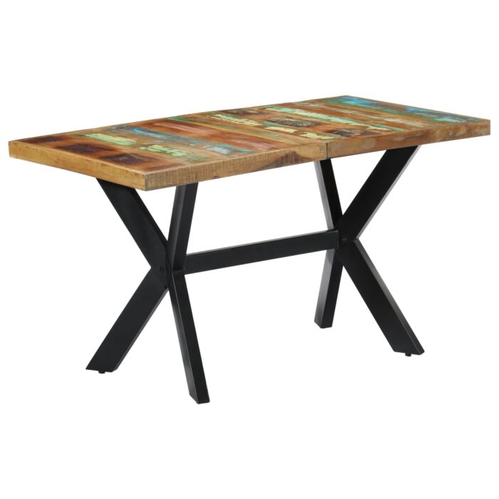 Table à manger 140x70x75 cm Bois de récupération massif – Image 1