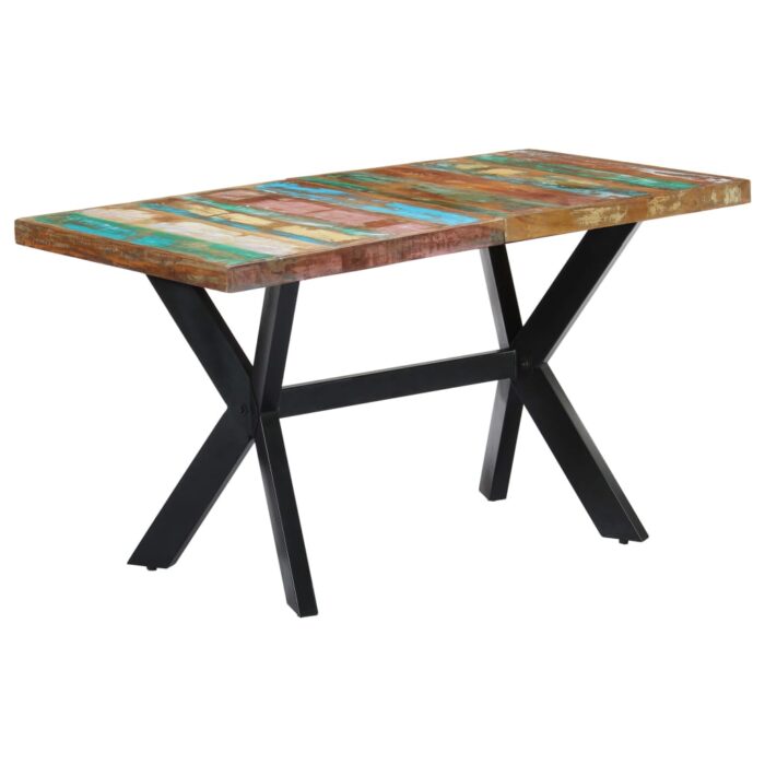 Table à manger 140x70x75 cm Bois de récupération massif – Image 10