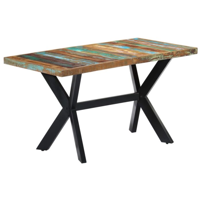 Table à manger 140x70x75 cm Bois de récupération massif – Image 9