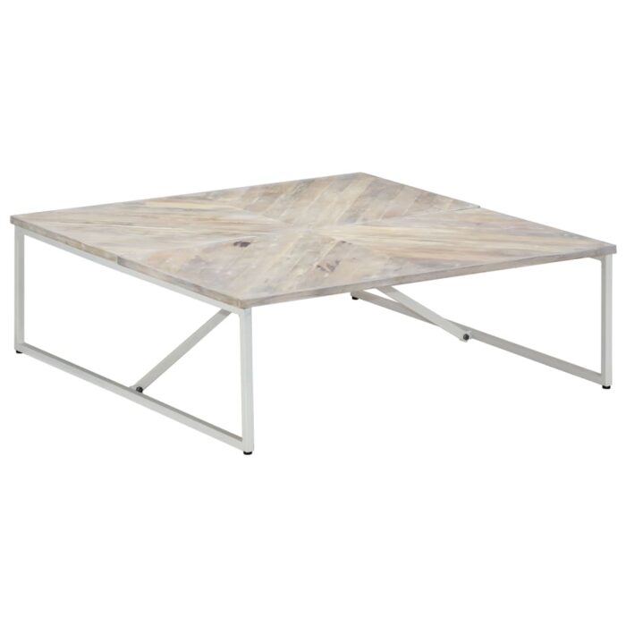 Table basse 110x110x36 cm Bois de manguier solide – Image 1