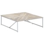 Table basse 110x110x36 cm Bois de manguier solide – Image 10