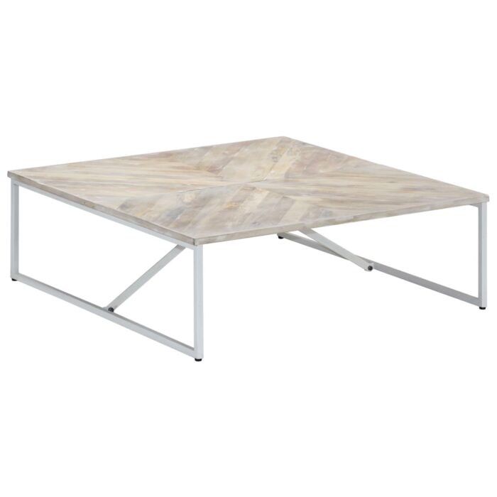 Table basse 110x110x36 cm Bois de manguier solide – Image 10