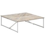Table basse 110x110x36 cm Bois de manguier solide – Image 11