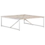 Table basse 110x110x36 cm Bois de manguier solide – Image 3