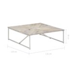 Table basse 110x110x36 cm Bois de manguier solide – Image 7