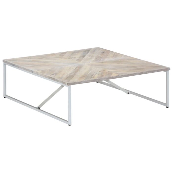 Table basse 110x110x36 cm Bois de manguier solide – Image 8