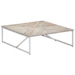 Table basse 110x110x36 cm Bois de manguier solide – Image 9