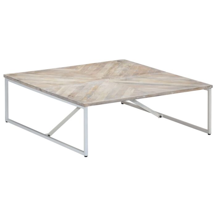 Table basse 110x110x36 cm Bois de manguier solide – Image 9