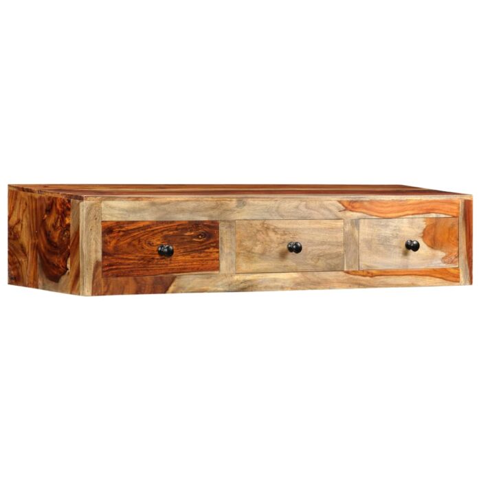Table console murale 100x25x20 cm Bois massif – Image 12