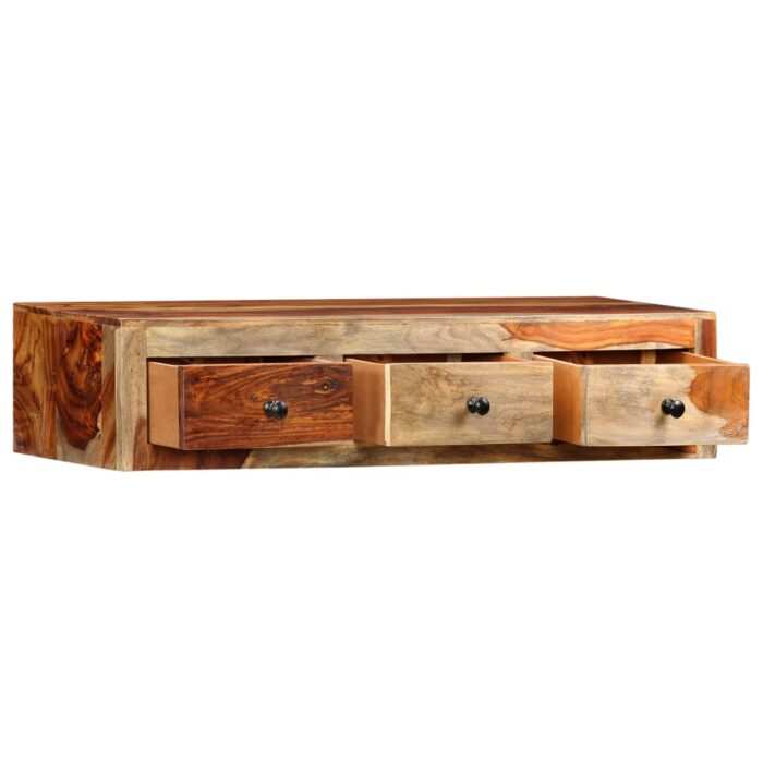 Table console murale 100x25x20 cm Bois massif – Image 3