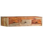 Table console murale 100x25x20 cm Bois massif – Image 8