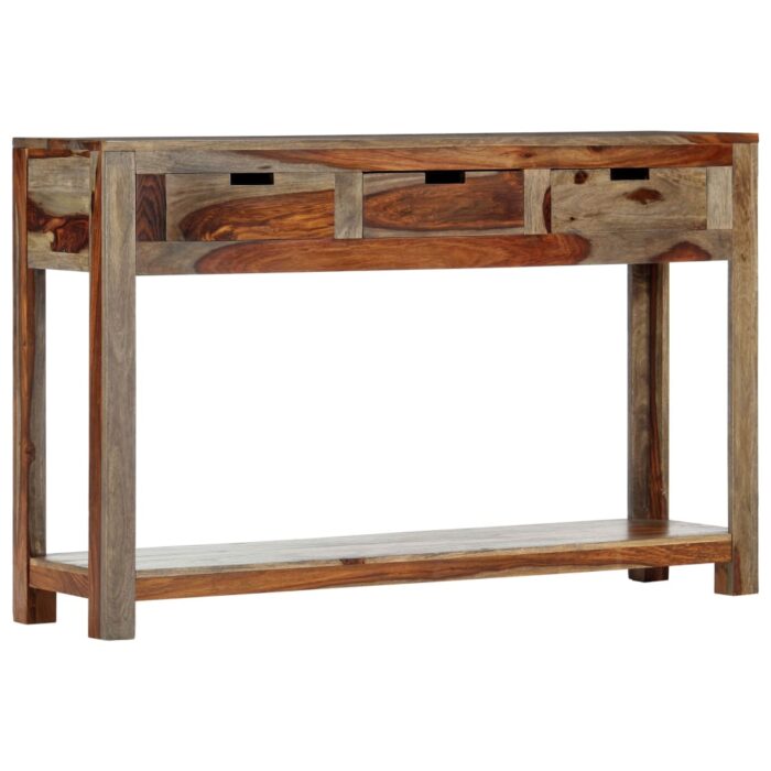 Table console avec 3 tiroirs 120x30x75 cm Bois massif – Image 1