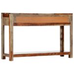 Table console avec 3 tiroirs 120x30x75 cm Bois massif – Image 3