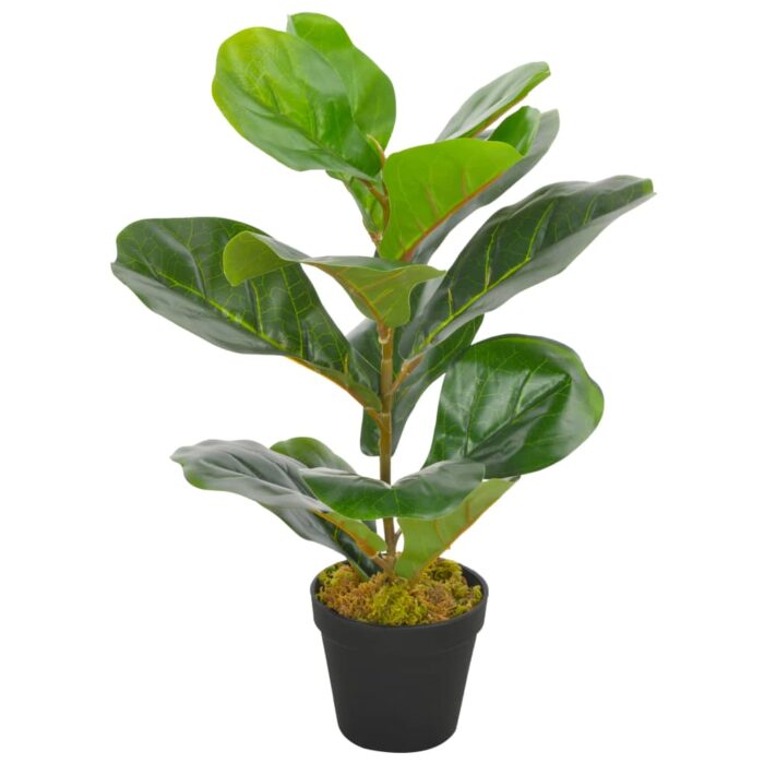 Plante artificielle avec pot Feuilles de figuier Vert 45 cm – Image 1