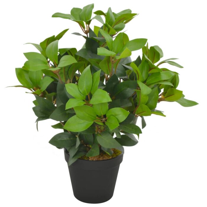 Plante artificielle avec pot Laurier Vert 40 cm – Image 1