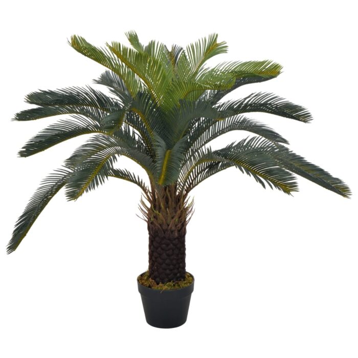 VXL8719883553450_a_en_hd_1.jpg Plante artificielle avec pot Palmier Cycas Vert 90 cm – Image 1