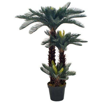 Plante artificielle avec pot Palmier Cycas Vert 125 cm