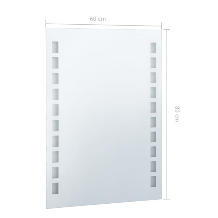 Miroir mural à LED pour salle de bains 60x80 cm – Image 6