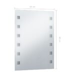 Miroir mural à LED pour salle de bains 60x80 cm – Image 5