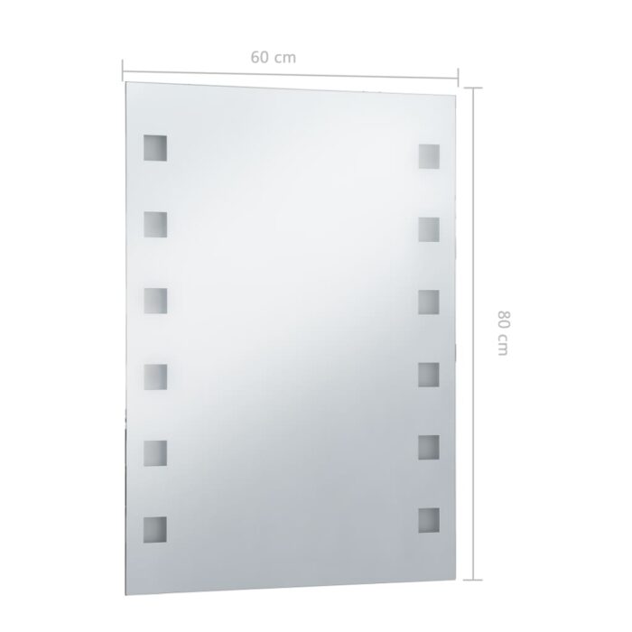 Miroir mural à LED pour salle de bains 60x80 cm – Image 5