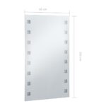 Miroir mural à LED pour salle de bains 60x100 cm – Image 6