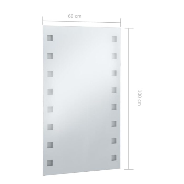 Miroir mural à LED pour salle de bains 60x100 cm – Image 6