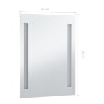 Miroir mural à LED pour salle de bains 60x80 cm – Image 6