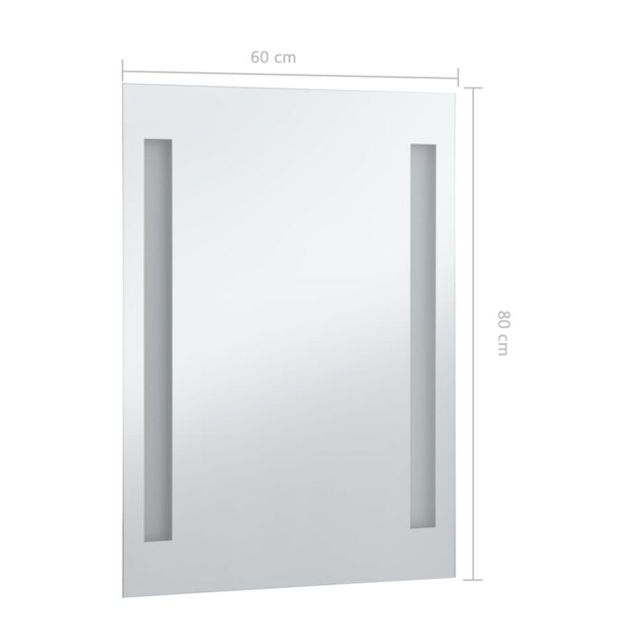 Miroir mural à LED pour salle de bains 60x80 cm – Image 6