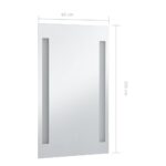 Miroir mural à LED pour salle de bains 60x100 cm – Image 6