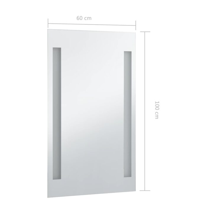Miroir mural à LED pour salle de bains 60x100 cm – Image 6