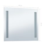 Miroir mural à LED pour salle de bains 60x50 cm – Image 5