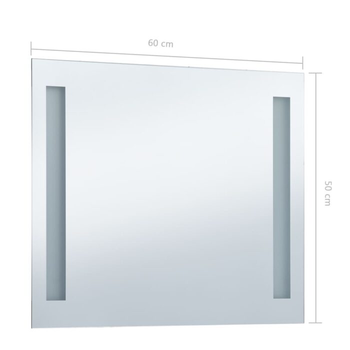 Miroir mural à LED pour salle de bains 60x50 cm – Image 5