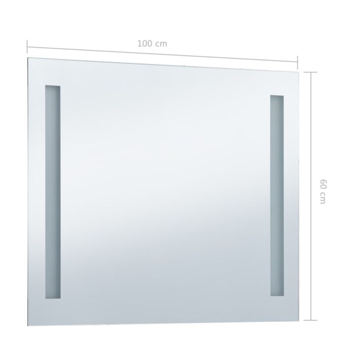 Miroir mural à LED pour salle de bains 100x60 cm – Image 5