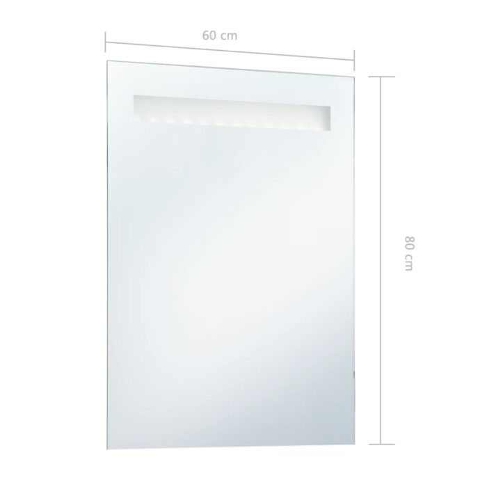 Miroir mural à LED pour salle de bains 60x80 cm – Image 5