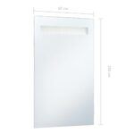 Miroir mural à LED pour salle de bains 60x100 cm – Image 5