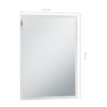 Miroir mural à LED pour salle de bains 60x80 cm – Image 5