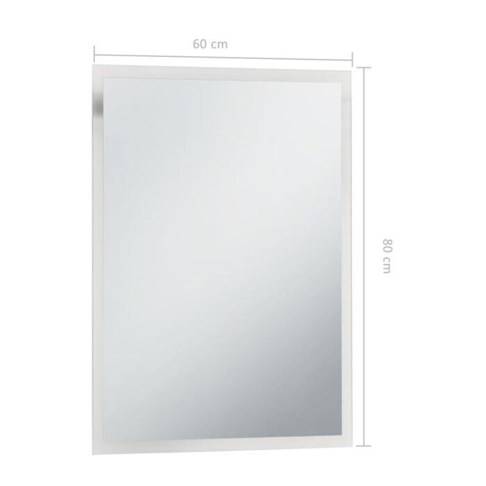 Miroir mural à LED pour salle de bains 60x80 cm – Image 5
