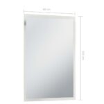 Miroir mural à LED pour salle de bains 60x100 cm – Image 5