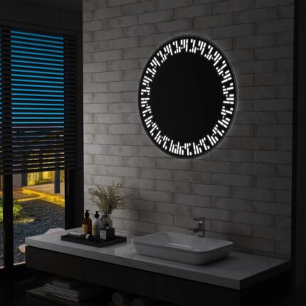 Miroir à LED pour salle de bain 80 cm
