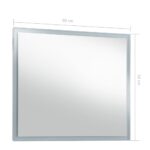 Miroir mural à LED pour salle de bains 60x50 cm – Image 6